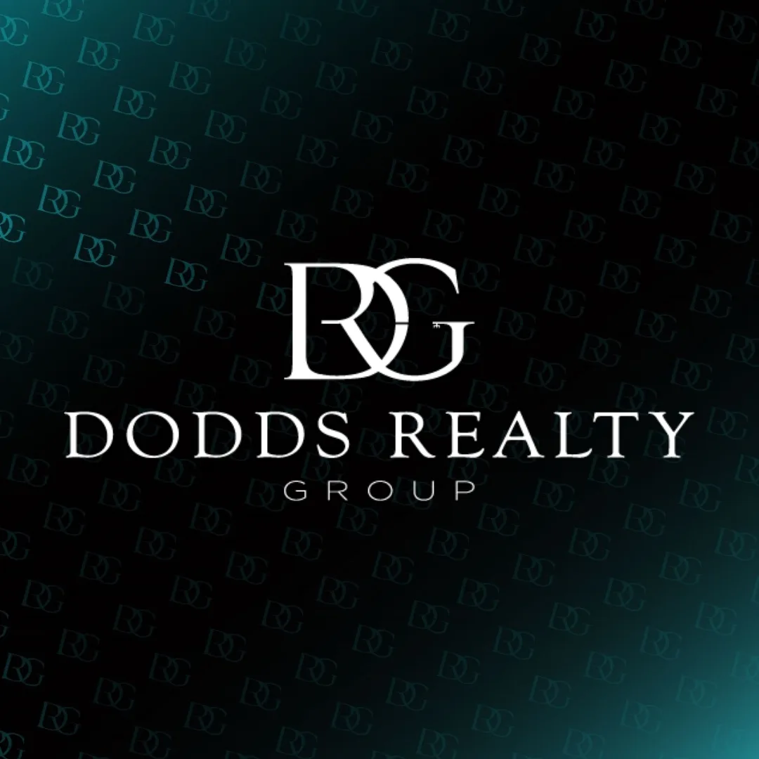 Dodds Realty Group logo on a teal patterned background